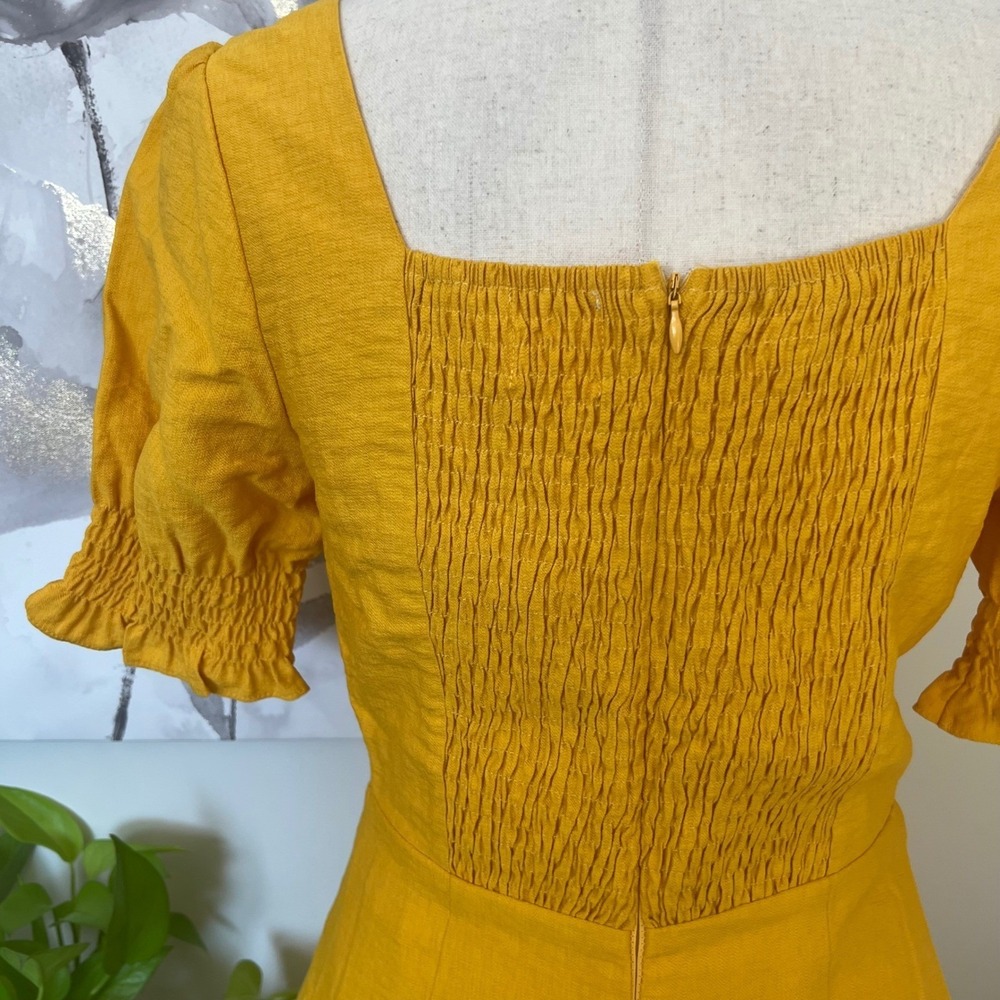 Corset Mini Dress Cottagecore Fairy Boho Milkmaid Festival Prairie Puff Sleeve - Picture 7 of 9